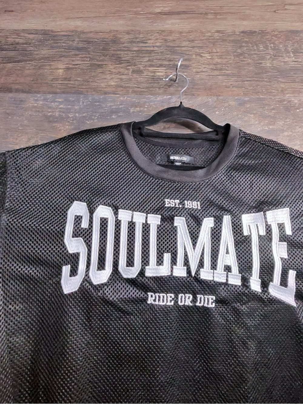 Soulmate Black Mesh Short-Sleeve Tee - Men - Picture 2 of 7